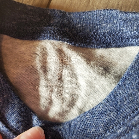 NWT Carter's Navy Blue Sports Shirt Size 12m Baby Toddler Onesie Bodysuit - Picture 3 of 9